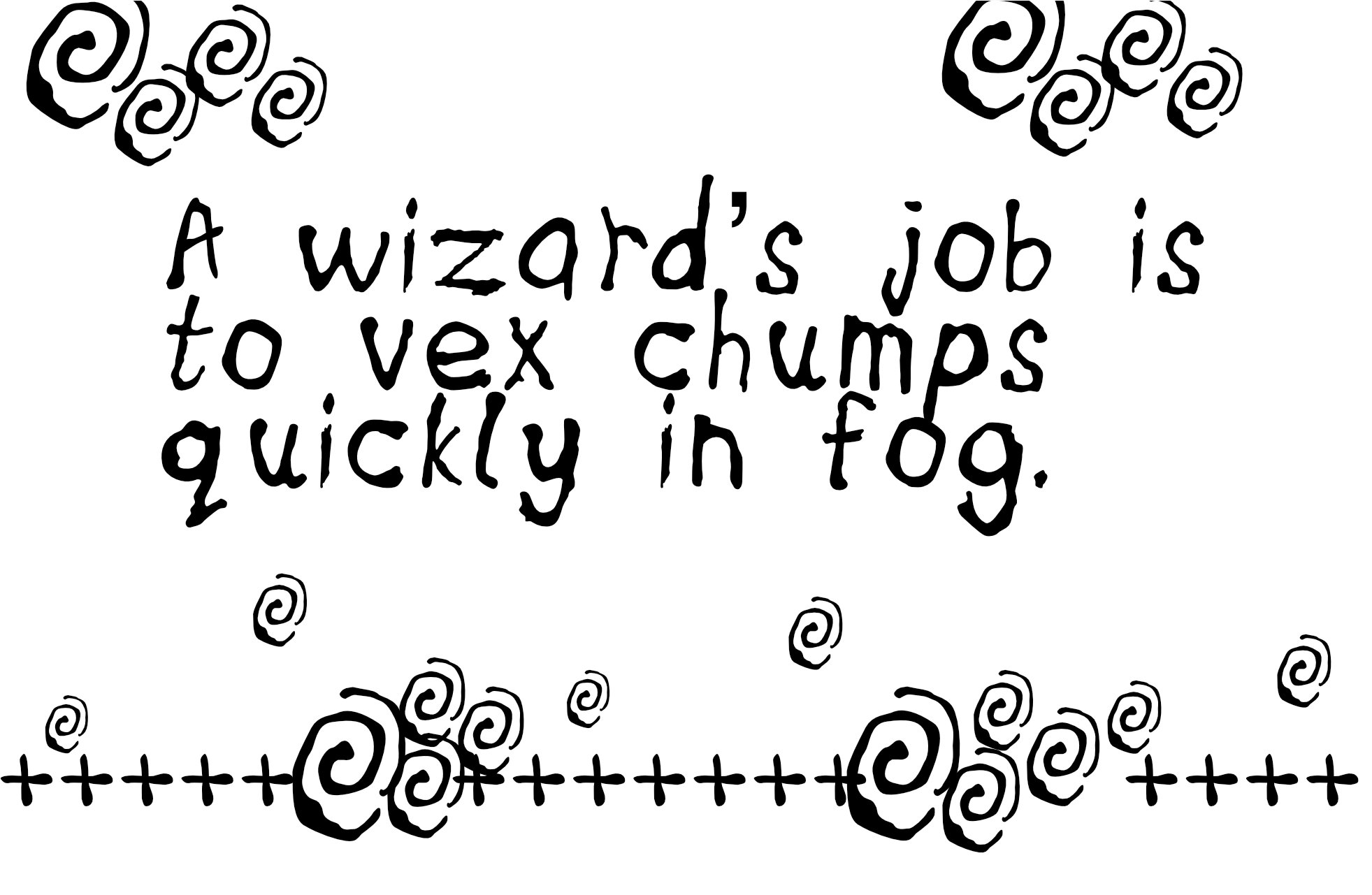 A sample of a display typeface