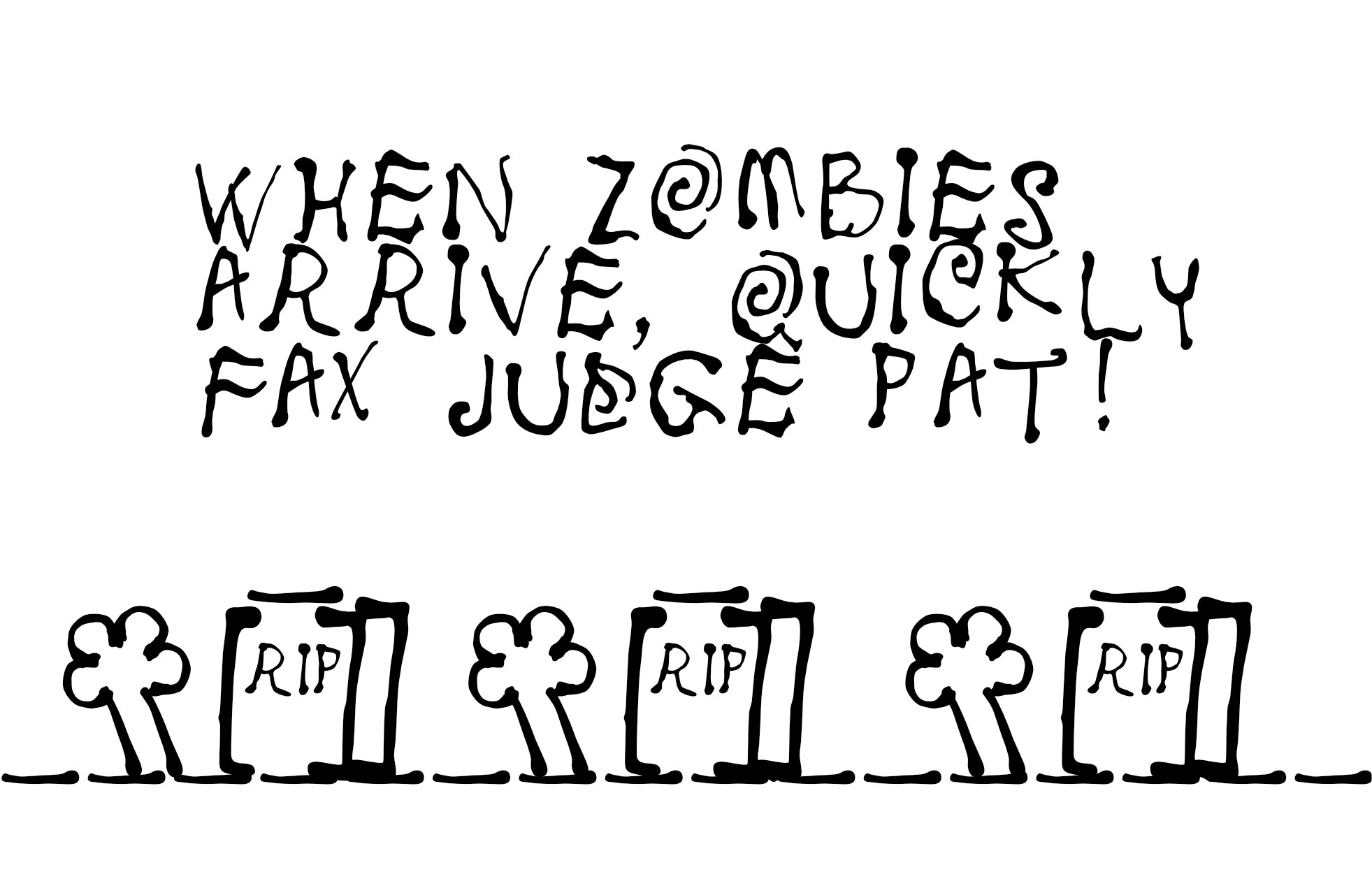 A sample of a display typeface