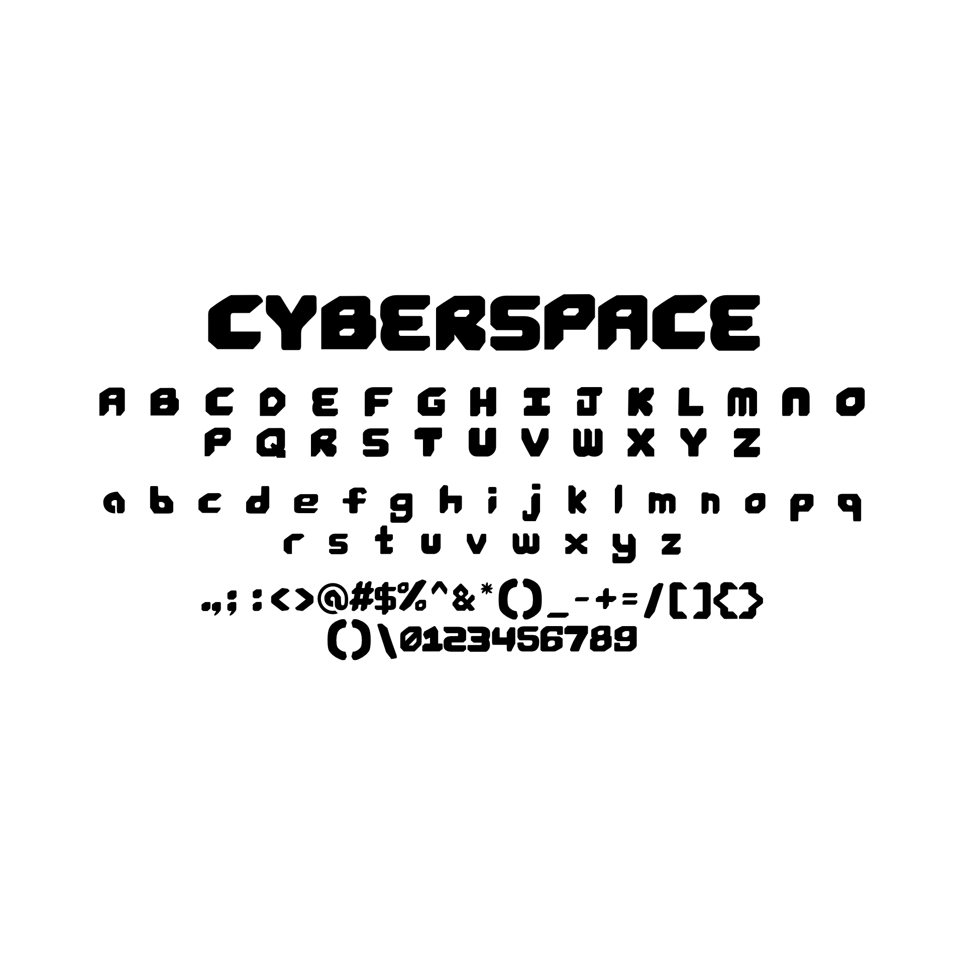A sample of a display typeface